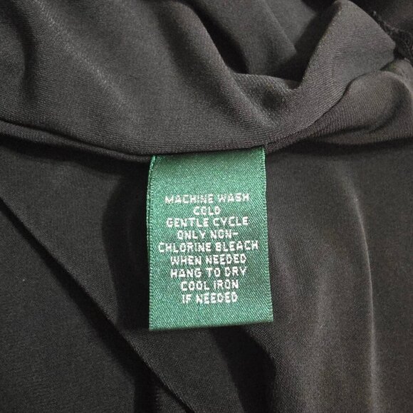 Ralph Lauren Black All Occasions Sleeveless Ruched Sheath Dress Sz 2 - Picture 7 of 8